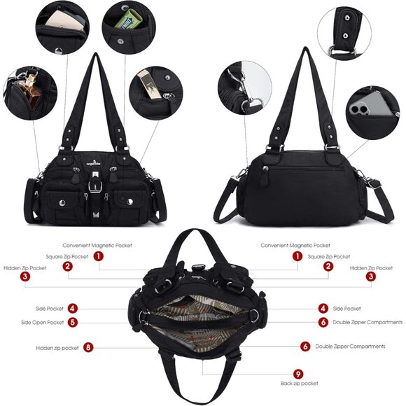 Elegant Hobo Shoulder Bag in Anti-Scratch PU Leather - Perfect for Everyday - Picture 6 of 8